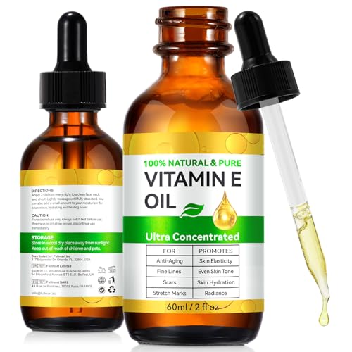 flasture Vitamin E Oil 75,000 IU - 100% Pure Natural Vitamin E for Skin, Face, Hair, Scars - Deep Moisturizing Body Oil for Dry Skin, Wrinkles Beauty and Personal Care flasture Default Title
