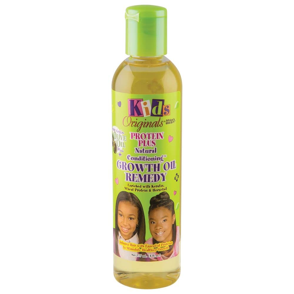 Originals by Africa's Best Kids Protein Plus Growth Oil Remedy, Natural Conditioner Nourishes, Revitalizes and Repairs Hair, Ideal for Ponytails