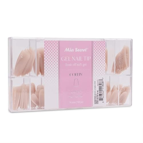 Mia Secret Soak off Soft Gel Nail Tip MADE IN USA for Salon and DIY (Cover Almond, Coffin) Beauty & Personal Care Mia Secret
