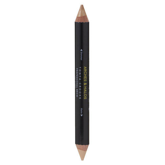 Arches & Halos Brow Highlighting and Concealer Crayon - Light - Shaping and Shimmer Eyebrow Stick and Highlighter Duo - Soft, Ultra Creamy Formula