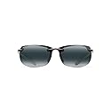Maui Jim Men's and Women's Banyans Polarized Rimless Sunglasses, Gloss Black/Neutral Grey, Large