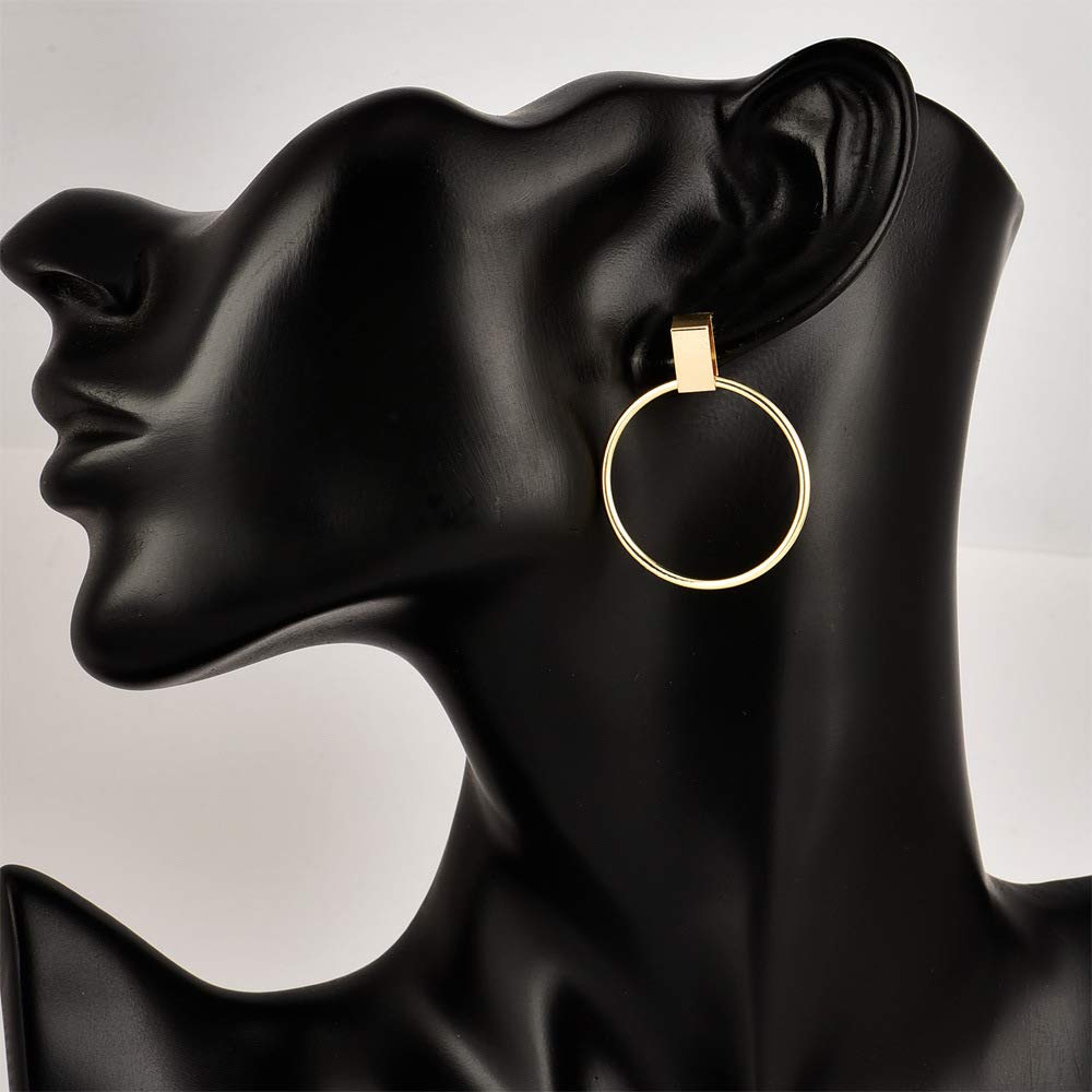 DoubleNine Round Hoops Earrings Boho Circle Geometric Earrings Wedding Bridal Jewelry for Women Girls
