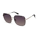 Kenneth Cole New York Women's KC6032B Square Sunglasses, Gold/Gradient Smoke, 60/17/140