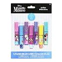 Disney Minnie Mouse 7 Piece Plant Based Lip Gloss, Girls Party Favors, First Makeup Set for Girl, Perfect for Parties, Sleepovers, and Birthday Gifts,