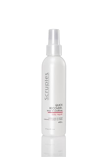 Scruples Quick Recovery Leave In Conditioner - Detangling Spray & Heat Protectant to Condition + Protect Hair - Damaged Hair Repair (6 oz)