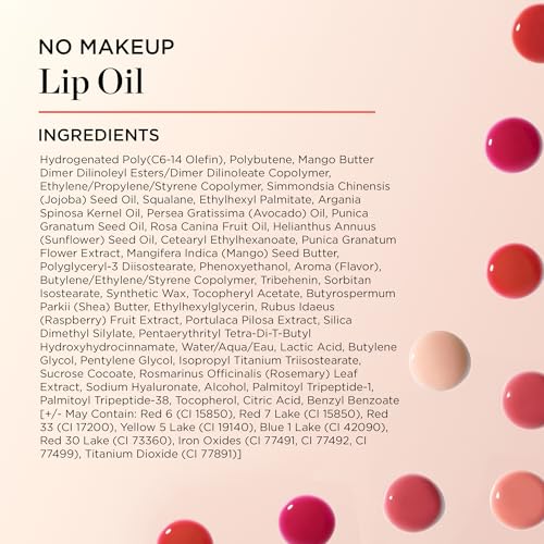 Perricone MD No Makeup Hydrating Lightweight Lip Oil for Women - Reduces Vertical Lines & Dry Texture, Enhances Lip Volume - Lip Peptide Treatment,