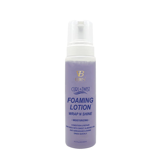 EBIN NEW YORK Curl & Twist Foaming Lotion Moisturizing - 8.5 oz/ 250ml | Moisturizing and Hydration, Smoothing with Natural High Shine, Defining Curls