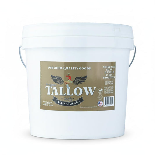 Bulk Grass-Fed Beef Tallow for Soap, Skincare & Candles, 16lbs Unscented Maker-Proven Quality Tallow