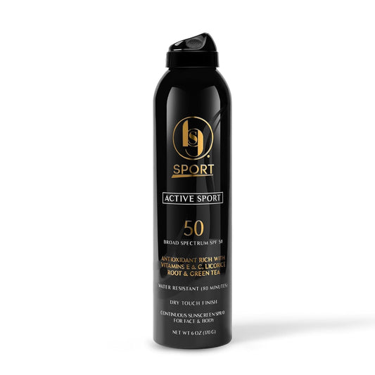 Black Girl Sunscreen Active Sport Sunscreen Spray for Face & Body- SPF 50, Sunblock for Travel & Beach, Water Resistant for 80 minutes, Ultra Sheer