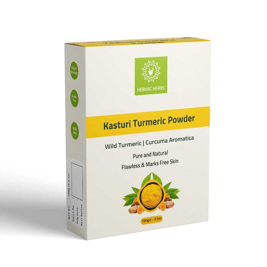 Kasthuri Manjal Powder for Skin and Face Care| Wild Turmeric powder | Curcuma Aromatica | Helps Acne skin (3.5 oz)