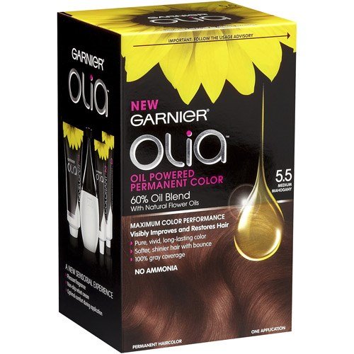 Garnier Olia Oil Powered Permanent Color, Medium Brown [5.0] 1 ea (Pack of 6)