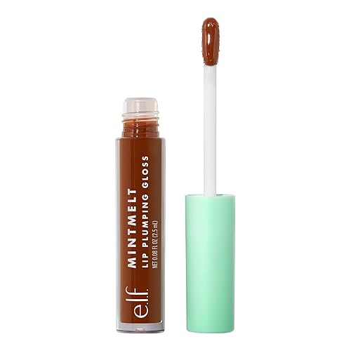 e.l.f. Mint Melt Lip Gloss, High-shine, Hydrating Lip Gloss, Plumps Lips & Creates Subtle, Buildable Color, Vegan & Cruelty-Free, Mint Chocolate