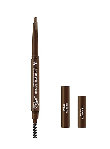 Absolute New York Perfect Eyebrow Pencil Dual-Ended To Shape, Fill, and Define Eyebrows (MEBP05 Brown Hard)