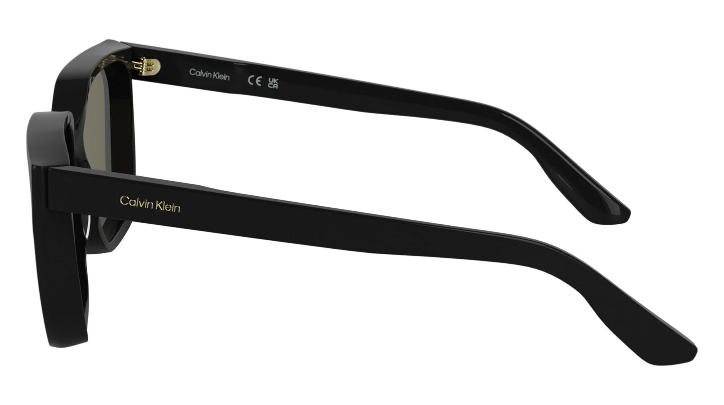 Calvin Klein Women's Sunglasses CK25500S - Black with Solid Brown Lens