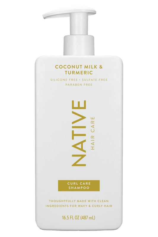 Curl Care Native Coconut Milk & Turmeric Shampoo and Conditioner (16.5 oz) (Coconut Milk & Tumeric) Beauty & Personal Care Native
