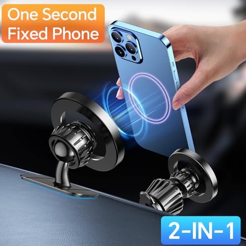 Kaistyle MagSafe Car Mount – 20X Strong Magnets, 360° Magnetic Phone Holder for iPhone 16–12 Series