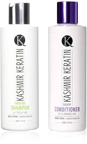 Keratin Enriched 8oz Hair Care Set (8oz Shamp/8oz Deep Cond)
