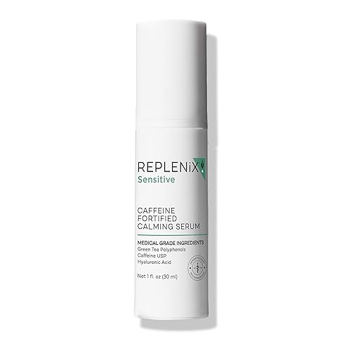 Replenix Medical-Grade Caffeine Fortified Calming Face Serum with Hyaluronic Acid for Sensitive Skin (1 Fl. Oz)