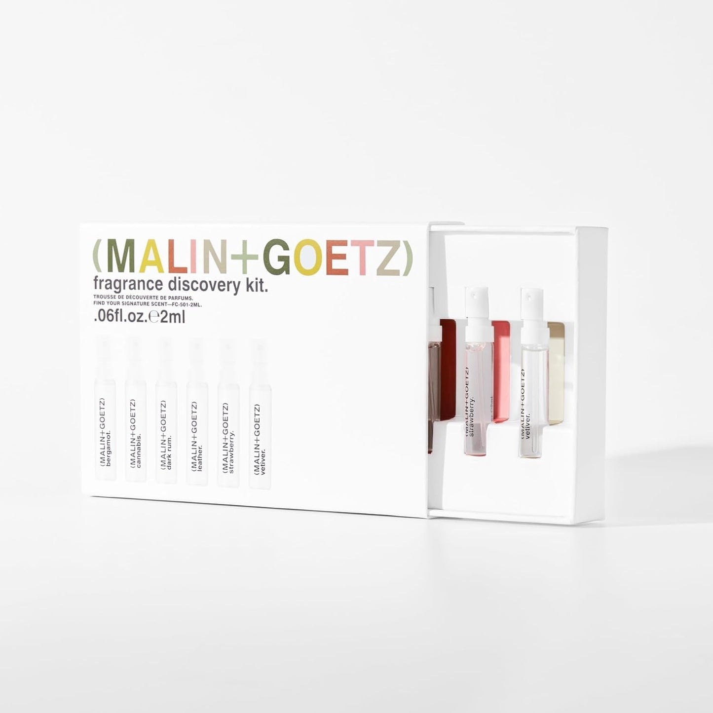 MALIN+GOETZ Discovery Eau De Parfum, 6 x 0.3 Fl. Oz. Unisex Fragrance Gift Set Clean & Modern Scents, Travel-Friendly Vials Vegan & Cruelty Free
