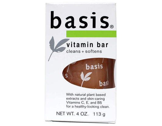 Basis Vitamin Bar Soap - 4 Oz, Pack of 5 Beauty & Personal Care Basis