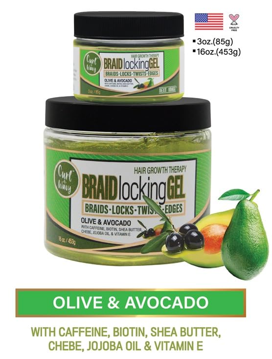 NEXT IMAGE - Braid Locking Gel [Olive & Avocado] 3oz