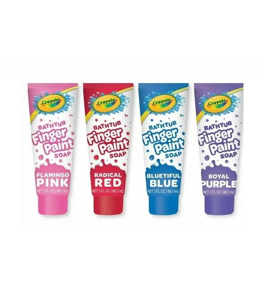 Crayola Bathtub Fingerpaint 4 Color Variety Pack, 3 Ounce Tubes (Radical Red, Flamingo Pink, Bluetiful Blue and Royal Purple) Beauty & Personal Care Crayola