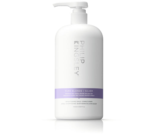 PHILIP KINGSLEY Pure Blonde/Silver Brightening Daily Purple Conditioner for Blonde Gray Brassy Colored Highlighted Bleached Hair Toner for Orange
