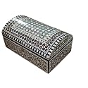 Handmade Egyptian Jewelry Box - Mother of Pearl Inlay - Decorative Wooden Trinket Box for Women Oriental Keepsake Storage Organizer ((11" x 7.2" x…