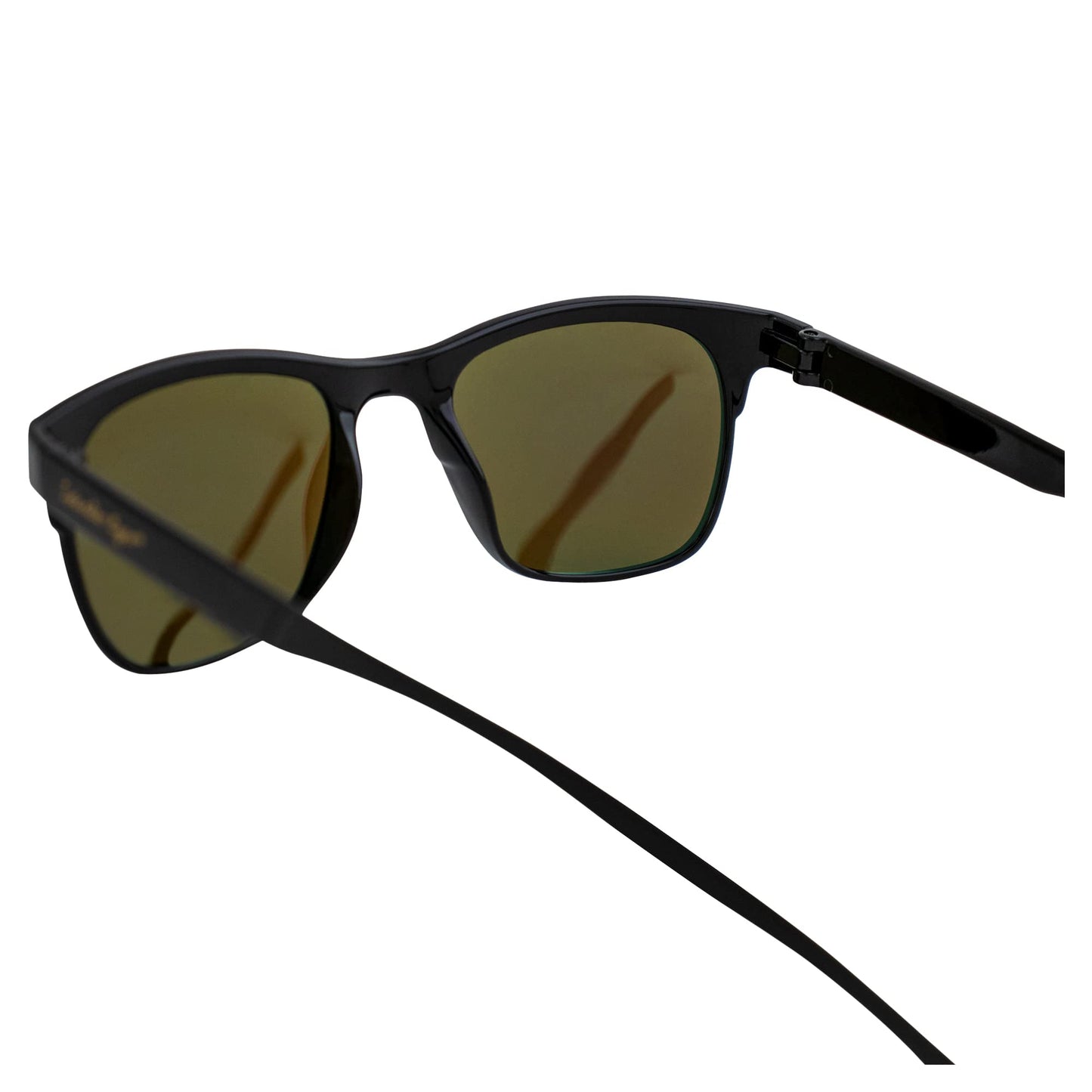 Islander Eyes Tahiti Polarized Sunglasses for Women Fashionable Black Frame w/Blue Mirror Lens