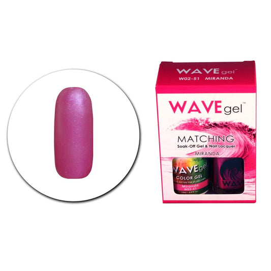 WAVEGEL Soak-0ff Gel & Nail Lacquer Matching Duo Set - Miranda - W0251-0251 I 0.5 Oz Beauty & Personal Care WAVE gel