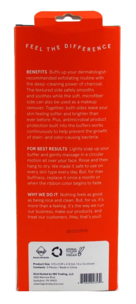 Clean Logic Detoxify Dual Texture Facial Buffers (Pack of 3)