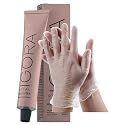 IgoraAbsolutes 9-60 Extra Light Blonde Chocolate Natural Permanent Hair Color 2 Fl Oz and Clear Powdered Medium Vinyl Gloves (Bundle)