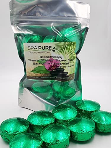 8 Lavender Mint Aromatherapy Shower Bombs 1.6 oz Each with 100% Natural/Organic Essential Oils - Transform Your Shower - Transform Your Mood…