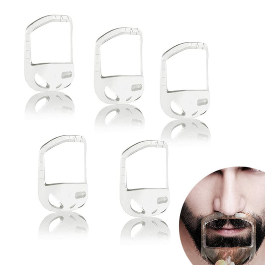 5PCS Transparent Beard Shaper Styling Tool Different Sizes Facial Hair Trimming Guide Grooming Shaper Hair Lineup Tool For Man,Beauty Beauty and Personal Care Jorzer