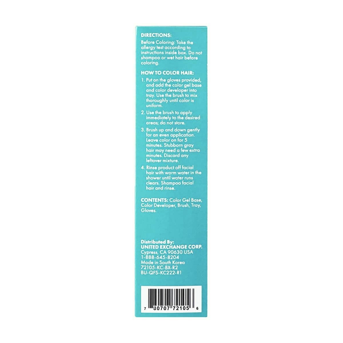 Men's Select 5 Minute Mustache & Beard Dark Brown Brush-In Facial Hair Dye with Brush Included