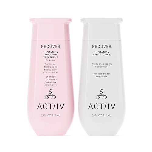 ACTIIV Recover Thickening Shampoo & Conditioner Bundle for Women (7 oz Each) - For Fine & Thinning Hair, Supports Fuller, Thicker-Looking Hair & Scalp