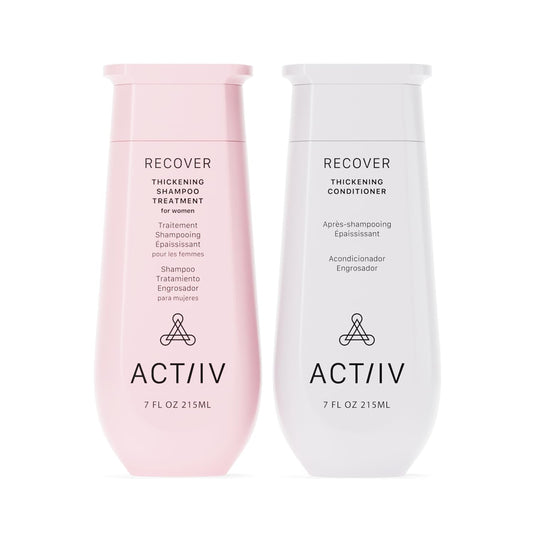 ACTIIV Recover Thickening Shampoo & Conditioner Bundle for Women (7 oz Each) - For Fine & Thinning Hair, Supports Fuller, Thicker-Looking Hair & Scalp