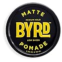 BYRD Hair Matte Pomade - Medium Hold, No Sheen, For All Hair Types, Mineral Oil & Paraben Free, Phthalate & Sulfate Free, Cruelty-Free, Water Based