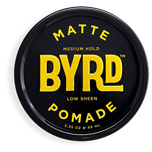BYRD Hair Matte Pomade - Medium Hold, No Sheen, For All Hair Types, Mineral Oil & Paraben Free, Phthalate & Sulfate Free, Cruelty-Free, Water Based