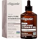 Cliganic Pure Vitamin E Oil for Skin, Scars, Hair & Face - 120,000 IU, Non-GMO Verified | Natural D-Alpha Tocopherol