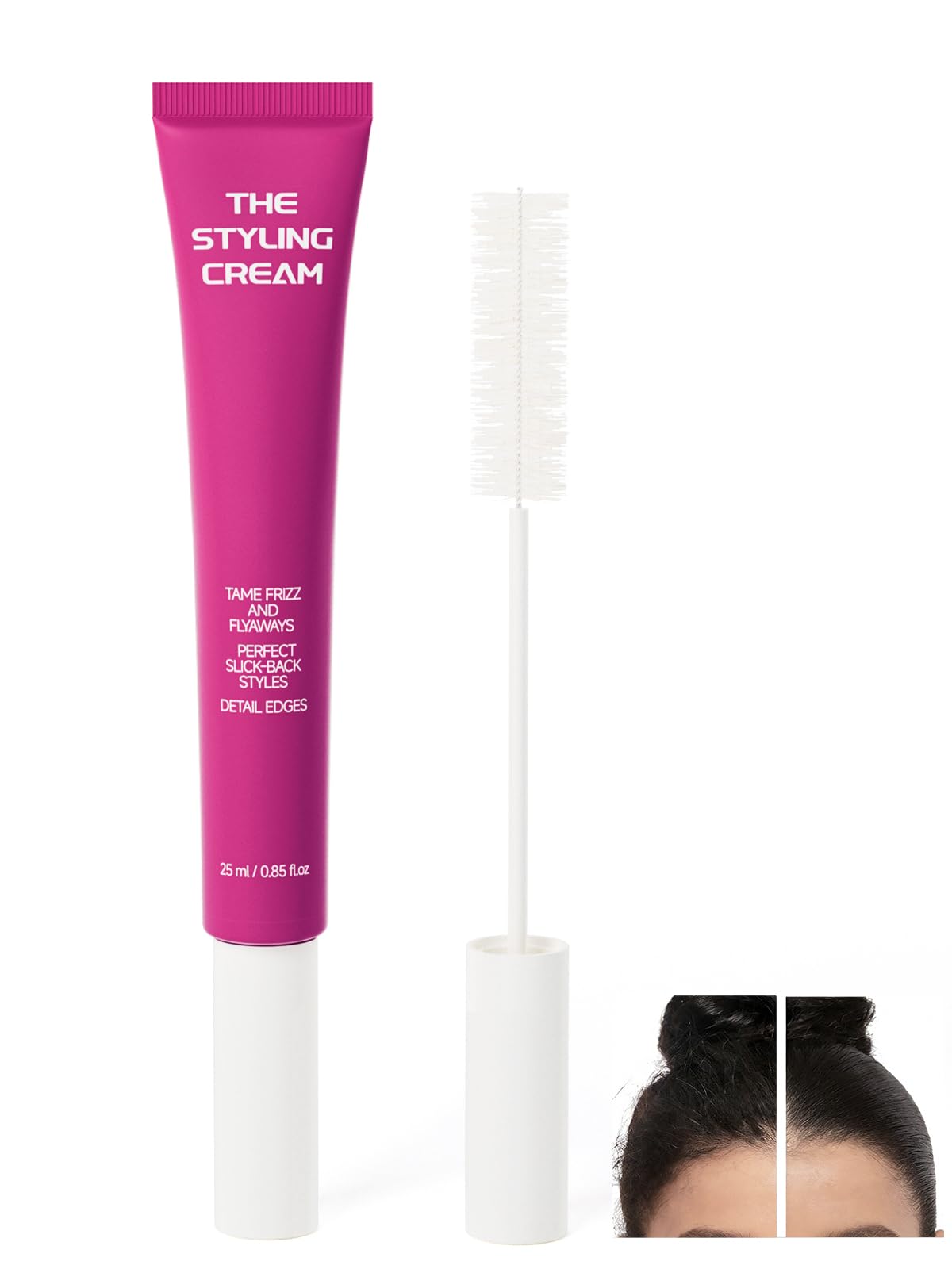 FAMIKYA Hair Mascara for Flyaways, Fly Away Hair Stick, Wax Stick for Hair, Lightweight Anti Frizz Slick Back Hair Styling Wax Stick, Taming Wand Gel