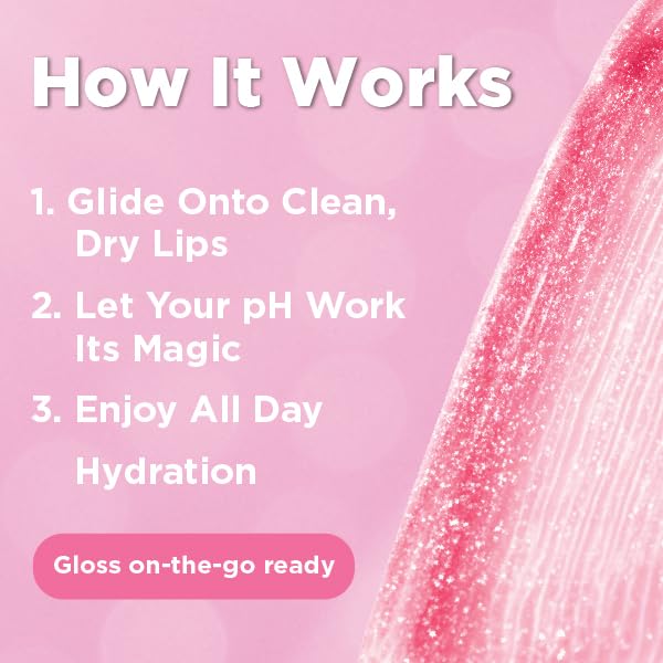 LIVAURA Shimmer Lip Gloss pH Activated, Glitter Lip Gloss for Women, Glossy, Shiny, Sparkly LipGloss, High-Shine Glittery Lipstick, Glimmer Sparkle