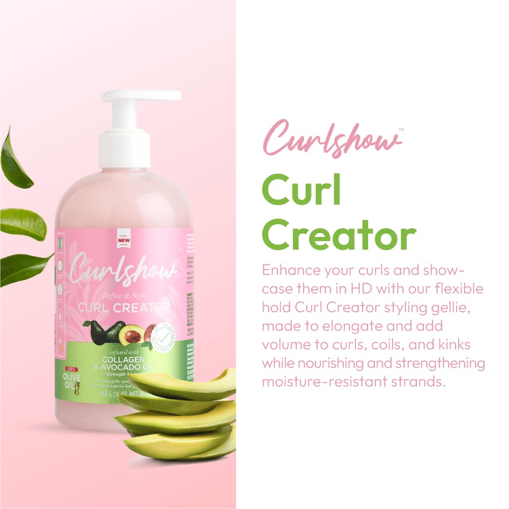 ORS Olive Oil Curlshow Curl Creator Infused with Collagen & Avocado Oil for Strength & Length (16.0 oz)