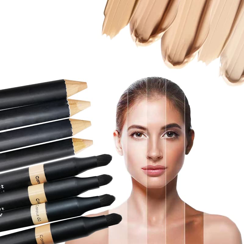 AKARY Concealer Pencil, 2 in 1 Dual-Sided Full Range of Coverage Concealer Pencil for Face, Professional Foundation Concealer for Eye Dark Circles