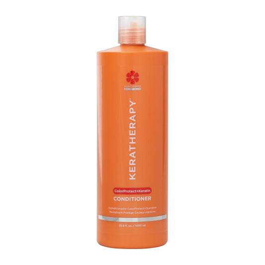 KERATHERAPY Keratin Infused Color Protect Conditioner, 33.8 fl. oz., 1000 ml - Gluten Free Color Protecting Conditioner for Color Treated Hair