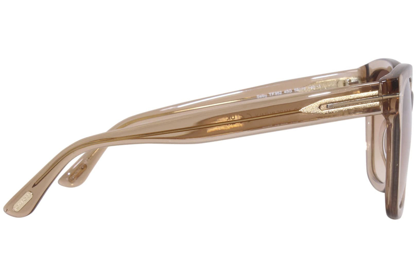 Tom Ford SELBY FT 0952 Transparent Light Brown/Brown Shaded 55/19/140 women Sunglasses