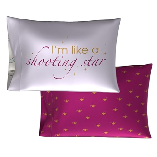 Disney Princess Jasmine Beauty Silky Satin Standard 2 Pack Pillowcase Cover Set 20x30 for Hair and Skin, (Officially Licensed Product) by Franco