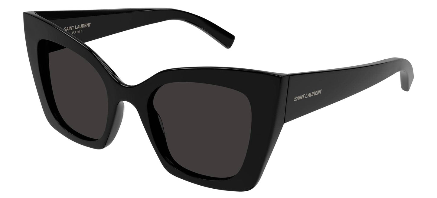 Saint Laurent Women's SL 552 Ultra Cat Eye Sunglasses, Black-Black-Black, One Size