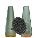 Agave Smoothing Shampoo and Conditioner Set 8.5oz + M Hair Designs Scalp Brush (Bundle) - Hydrating, Anti-Frizz, Sulfate-Free Hair Care for Smooth