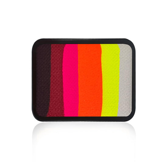 Kraze FX Frisky Feline Face Paint Refill 20g by Jacqueline Howe - Animal Split Cake - Dark Red to White Gradient - Large Replacement for Bold